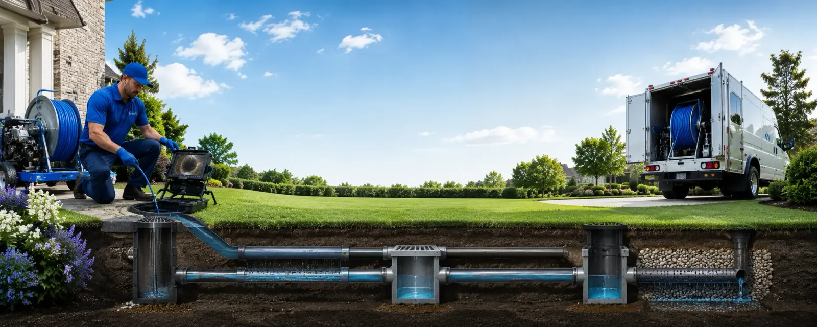 Outdoor drain cleaning information for Bush, LA